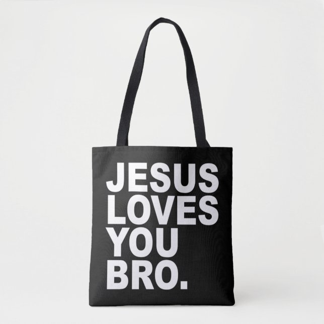 Tote Bag Jésus vous aime Bro - Christian Faith Pullover Hoo (Devant)