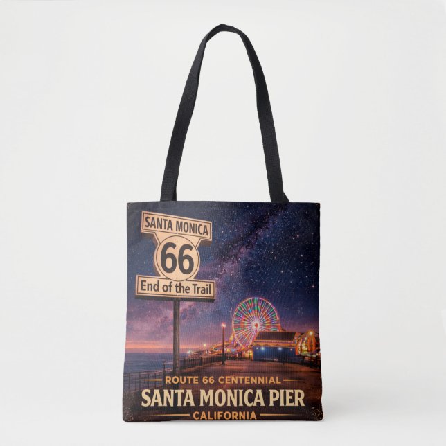 Tote Bag Jetée de la route 66 Carryall Beach Haul (Devant)