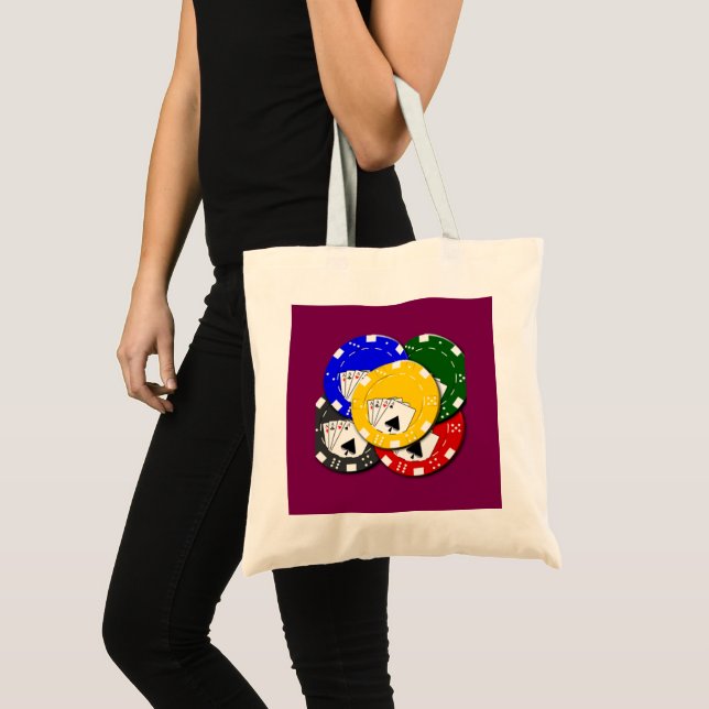 Tote Bag Jeton de poker  (Devant (produit))