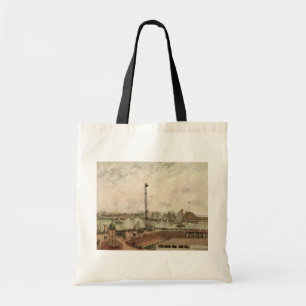 Tote Bag Jetty, Le Havre, Misty de Camille Pissarro