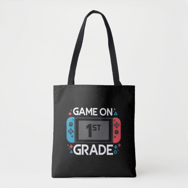 Tote Bag Jeu activé 1re année de scolarité drôle de joueur  (Devant)