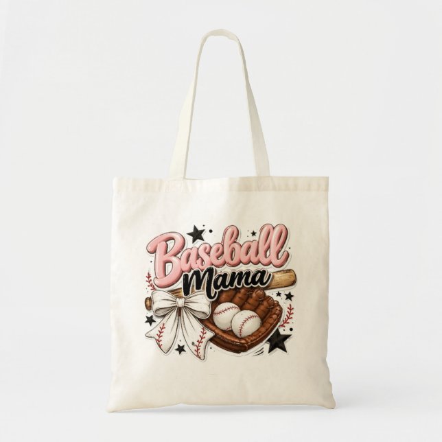 Tote Bag Jeu de baseball coquette maman femmes (Devant)