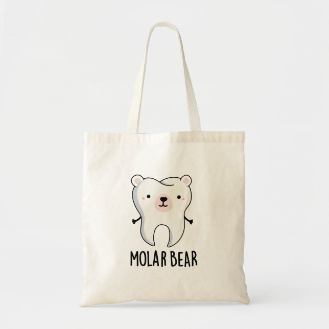 Tote Bag Jeu de dent amusant de l'ours molaire (Devant)
