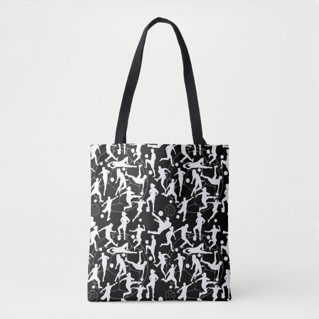 Tote Bag Jeu de football Motif.b Black BG (Devant)