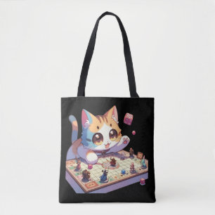 Tote Bag Jeu de la table à lancer de chat