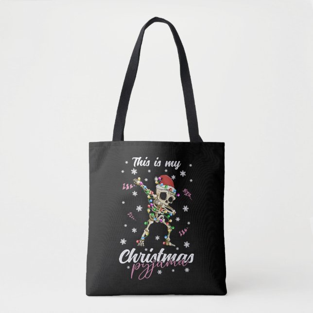 Tote Bag Jeu de Noël d'hiver Skeleton (Devant)