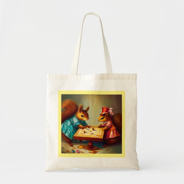 Tote Bag Jeu de plateau d'écureuils (Devant)