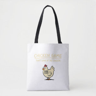 Tote Bag Jeu de poulet Ne regardez pas le poulet drôle de p