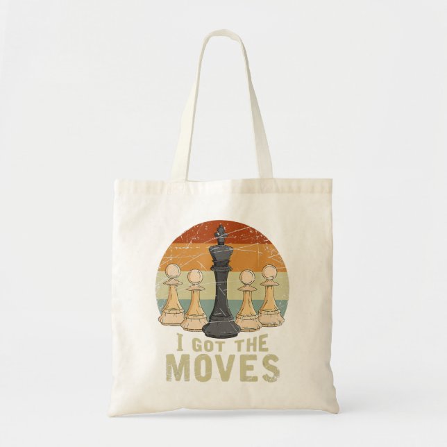 Tote Bag Jeu d'échecs du roi de pion Figure Échecs cadeaux (Devant)