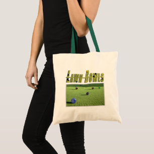 Tote Bag Jeu Et Logo De Bowls De Pelouse,
