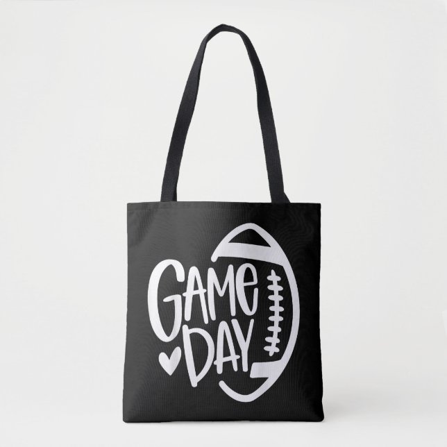 Tote Bag Jeu Jour Football Saison Drôle Hommes Femmes Équip (Devant)