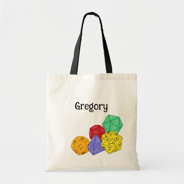 Tote Bag Jeu RPG Dice, Conseil, Jeux d'Imaginaire Personnal (Devant)