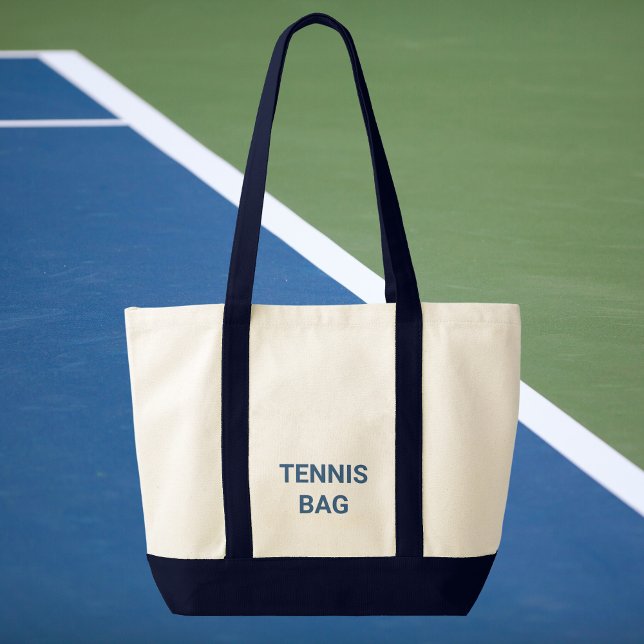 Tote Bag Jeu Set Match Blue Crest Tennis (Créateur téléchargé)