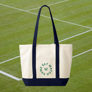 Tote Bag Jeu Set Match Monogramme Vert Tennis