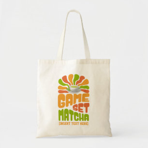 Tote Bag JEU SET MATCHA Fun Latte Boisson