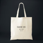 Tote Bag Jeu sur ajouter le nom du couple lieu de la fête d<br><div class="desc">conception</div>