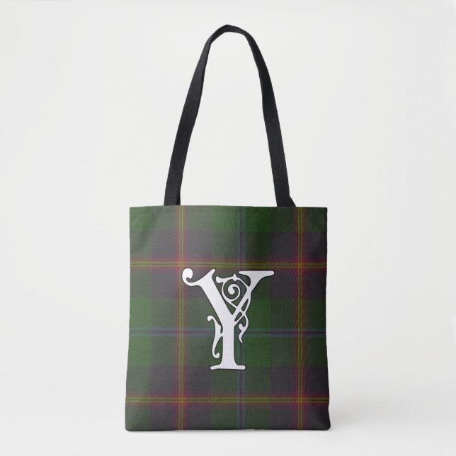 Tote Bag Jeune clan Tartan Monogramme (Devant)