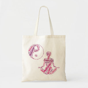 Tote Bag Jeune fille pratiquant le yoga sous le symbole Yin
