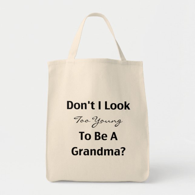 Tote Bag Jeune grand-mère (personnalisable) (Devant)
