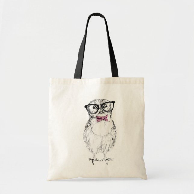 Tote Bag Jeune hibou ringard (Devant)