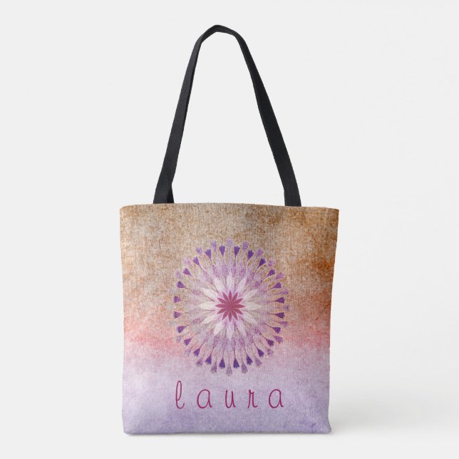 Tote Bag Jeune mariée de mariage d'aquarelle de fleur de (Dos)