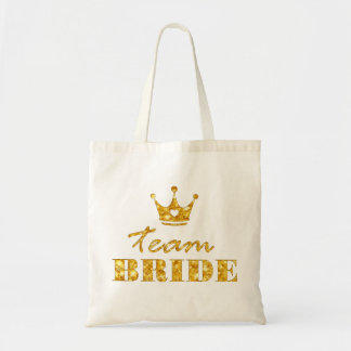 Tote Bag Jeune mariée d'or d'équipe de parties