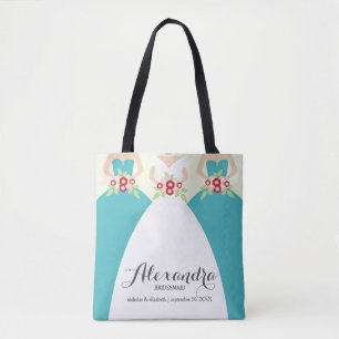 Tote Bag Jeune mariée et sa noce Fourre-tout (aqua) de