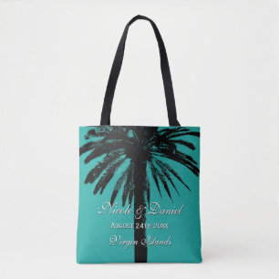 Tote Bag Jeune mariée tropicale de destination de mariage