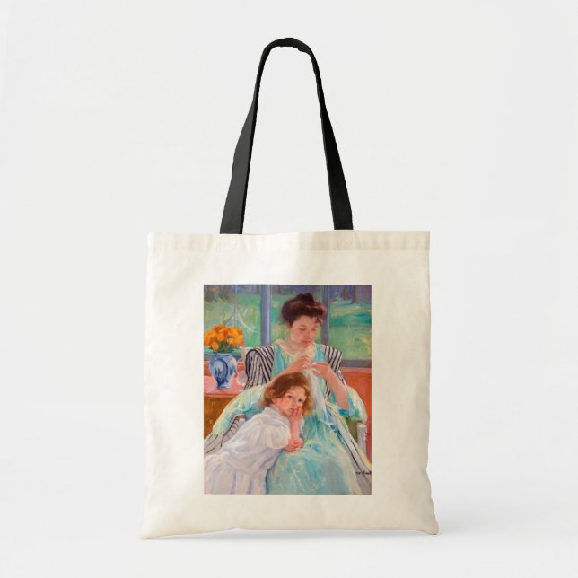 Tote Bag Jeune mère coudre, Mary Cassatt (Devant)