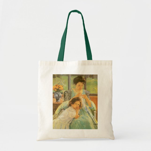 Tote Bag Jeune Mère cousant de Mary Cassatt, Art ancien (Devant)
