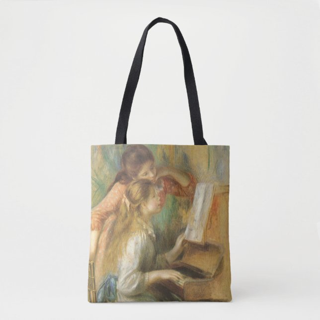 Tote Bag Jeunes filles au piano de Pierre Renoir (Devant)