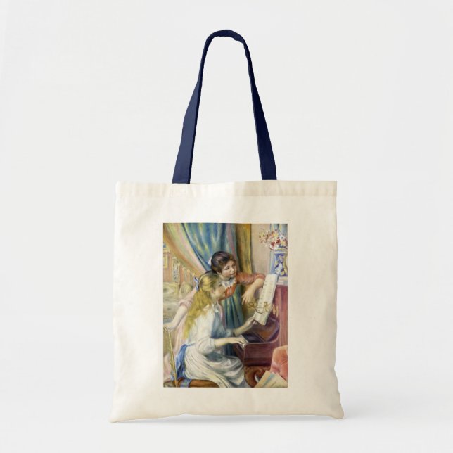 Tote Bag Jeunes filles au piano par Pierre Renoir (Devant)