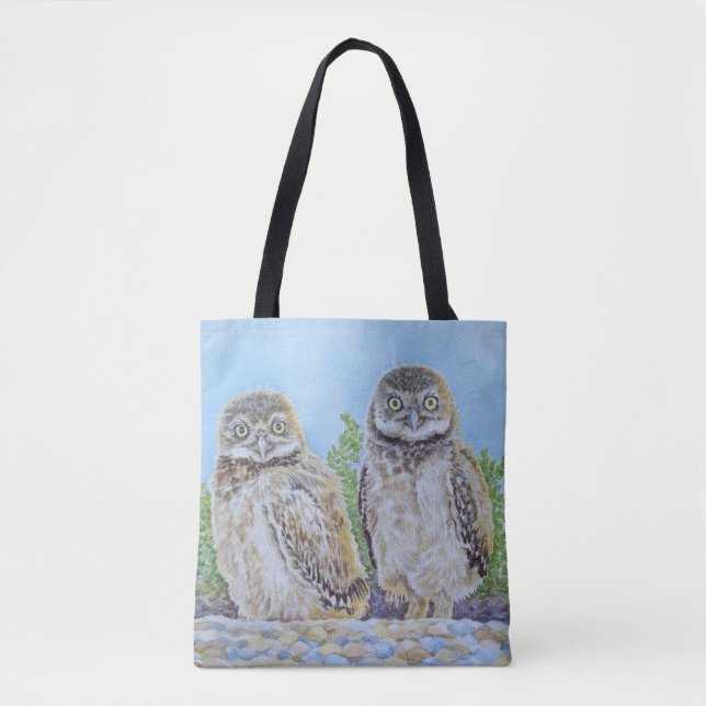 Tote Bag Jeunes hiboux terriers (Devant)