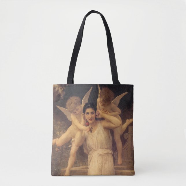 Tote Bag Jeunesse par Bouguereau, Portrait d'anges victorie (Devant)