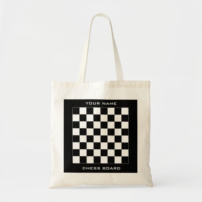 Tote Bag Jeux d'échecs et de dames personnalisés (Devant)