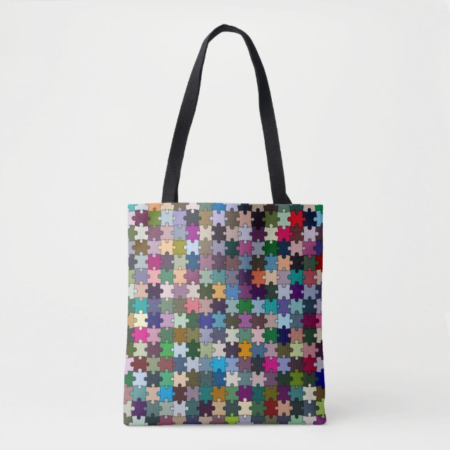 Tote Bag Jigsaw Allover Fourre-tout (Devant)