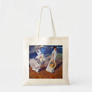 Tote Bag Joaquin Sorolla Strolling Along the Seashore