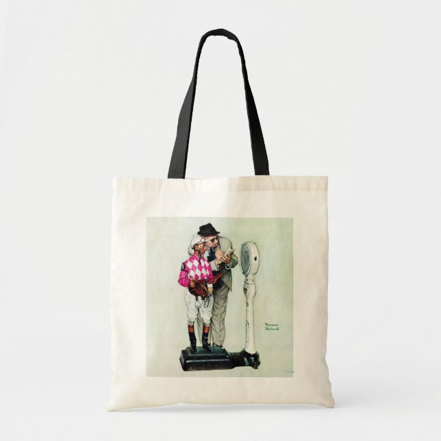 Tote Bag Jockey Weighin by Norman Rockwell (Devant)