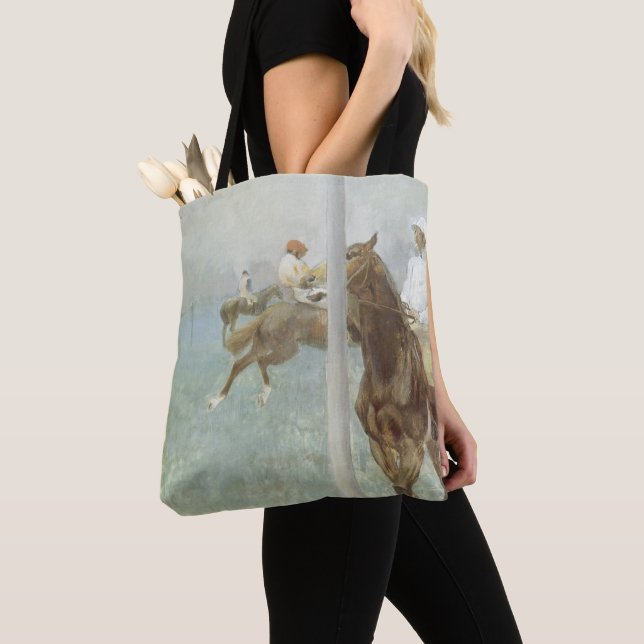 Tote Bag Jockeys avant la course par Edgar Degas (De près)