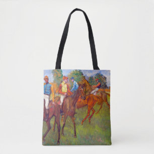 Tote Bag Jockeys et chevaux de course, Edgar Degas