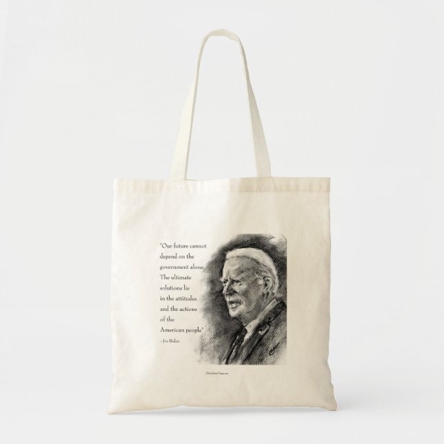 Tote Bag Joe Biden & Citation Éco-responsable (Devant)