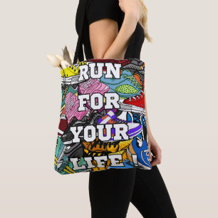 Tote Bag Jogger du coureur d'art pop gras