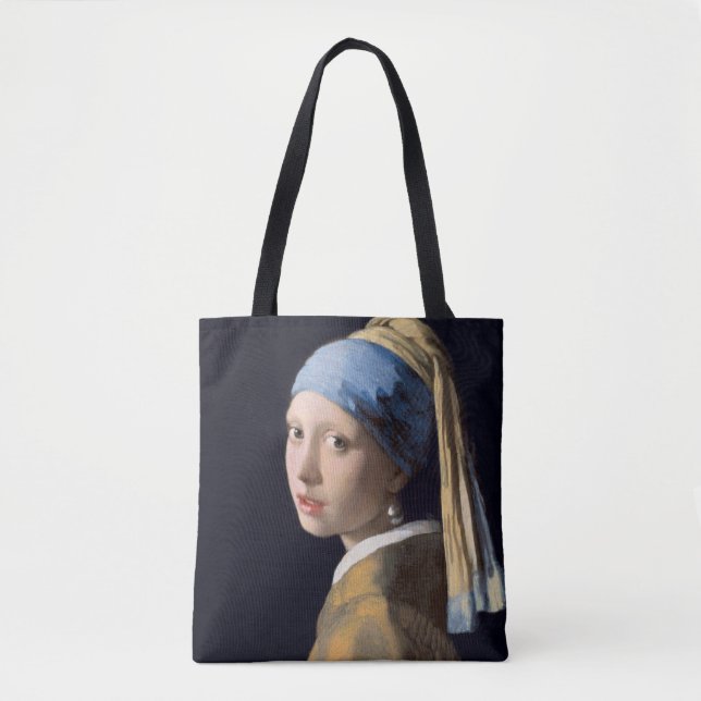 Tote Bag JOHANNES VERMEER - Fille avec une boucle d'oreille (Devant)