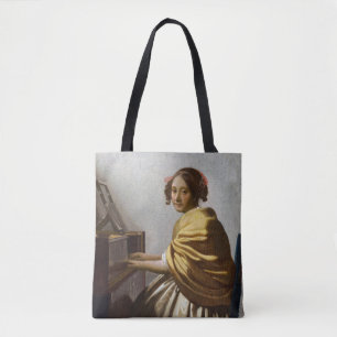 Tote Bag Johannes Vermeer - Jeune femme assise à Virginal