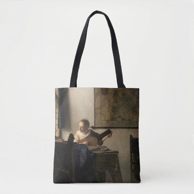 Tote Bag Johannes Vermeer - Jeune femme avec un trait (Devant)