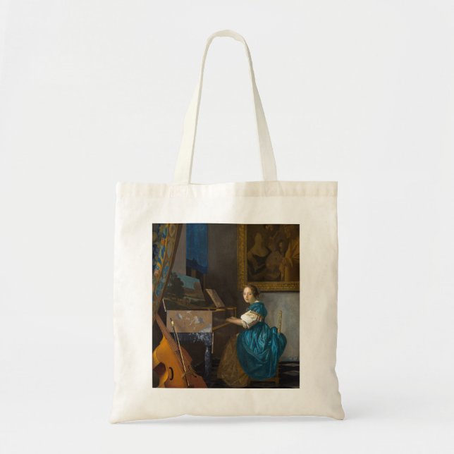 Tote Bag Johannes Vermeer - Lady assise à une virginale (Devant)