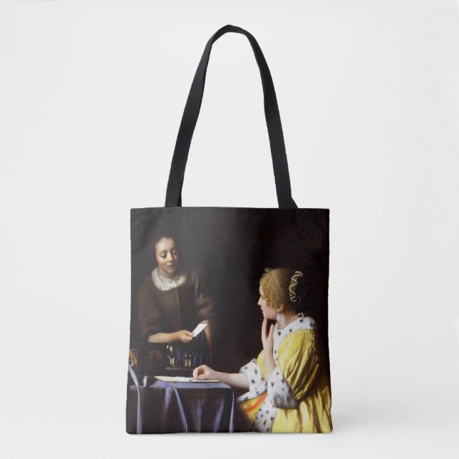 Tote Bag Johannes Vermeer - Maîtresse et domestique (Devant)