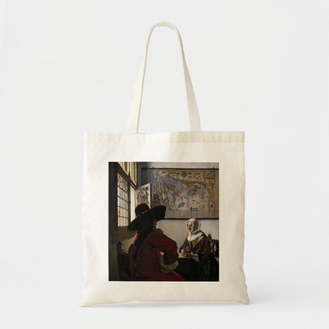 Tote Bag Johannes Vermeer - Officier avec une fille qui rit (Devant)