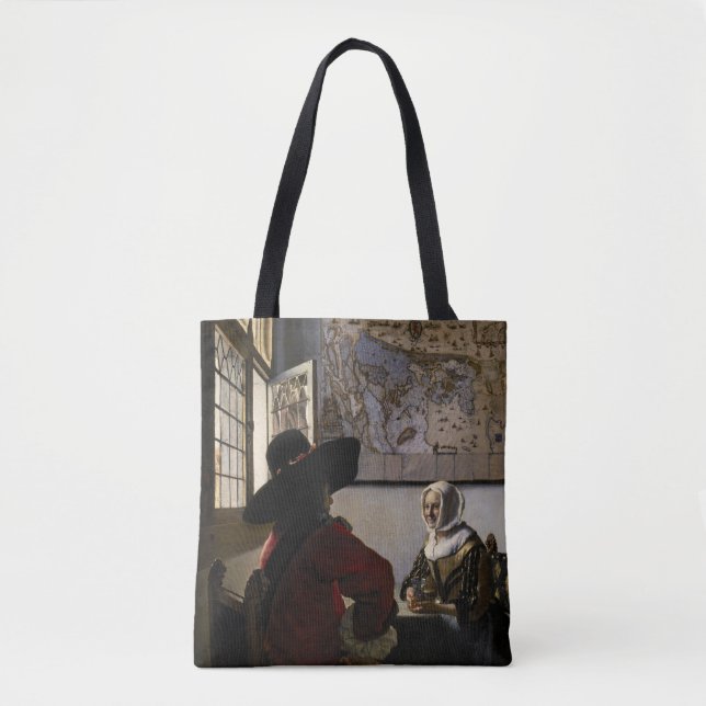 Tote Bag Johannes Vermeer - Officier avec une fille qui rit (Devant)
