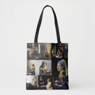 Tote Bag Johannes Vermeer - Patchwork de chefs-d'oeuvre